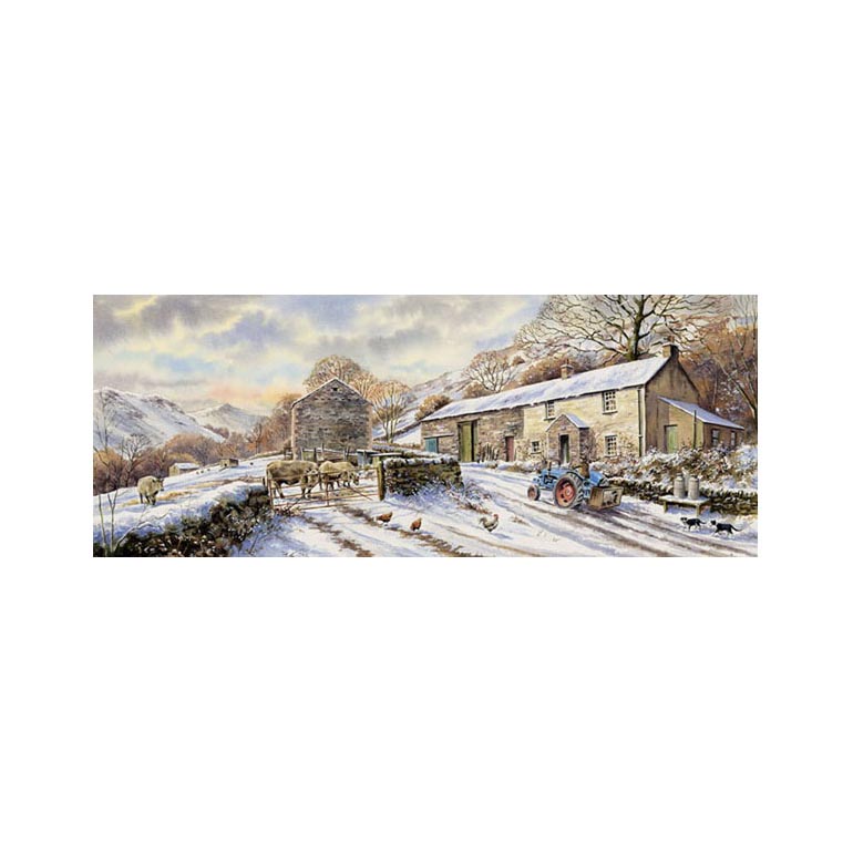 Chestnut Cottage Winter by John Woods